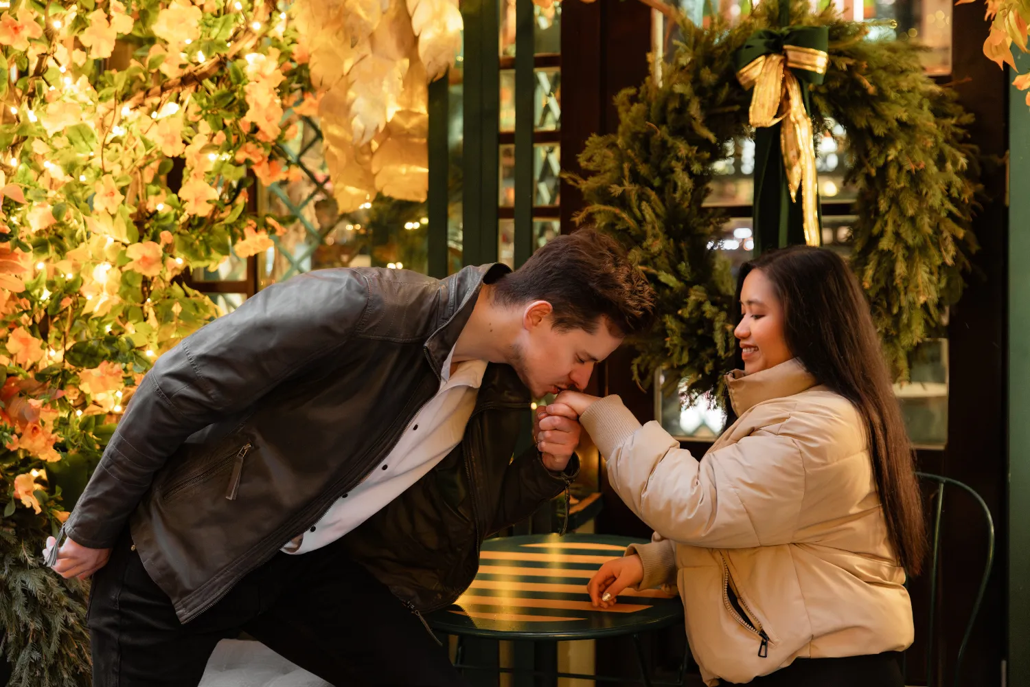 engagement in augustas barbora cafe