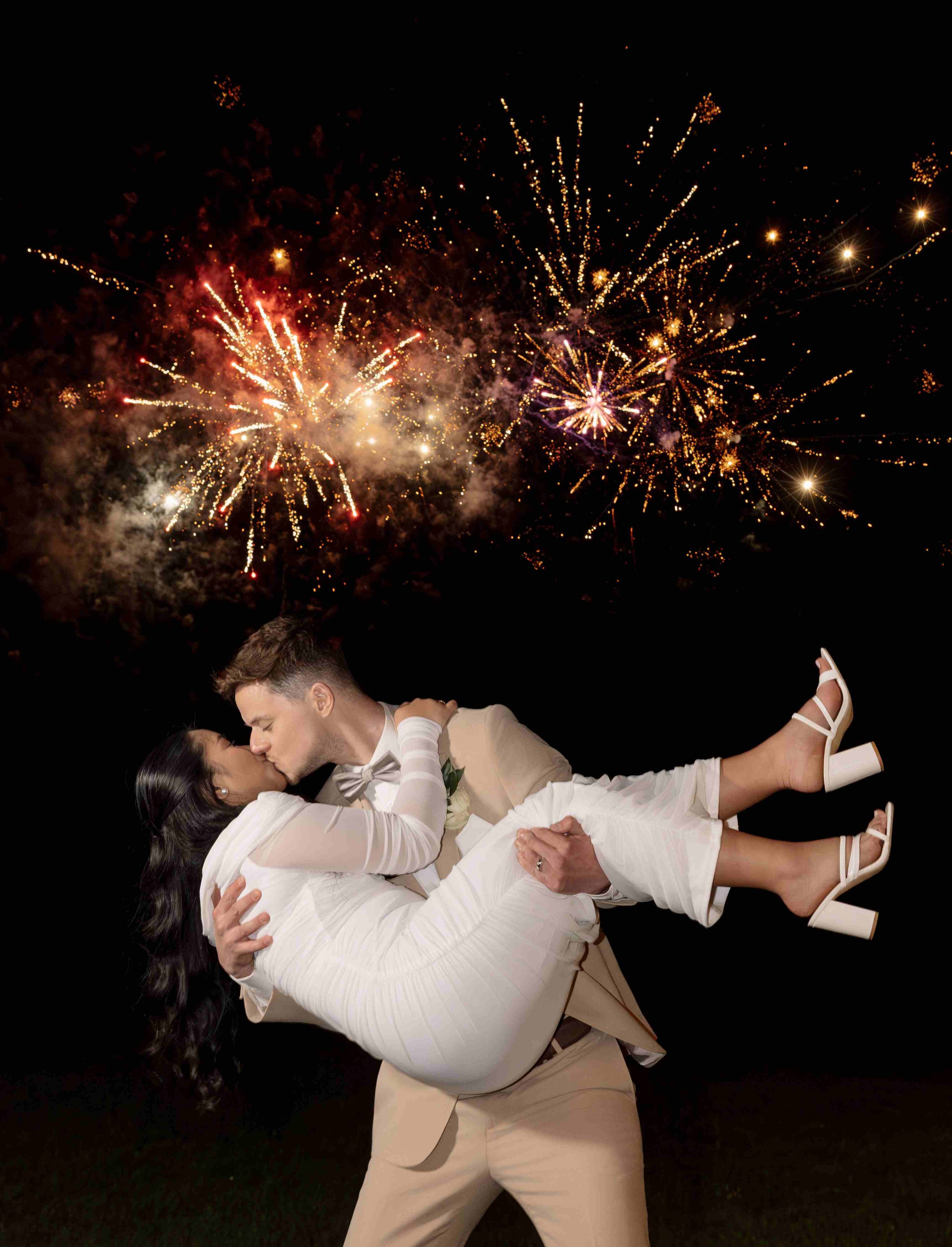 fireworks on wedding midnight vilnius