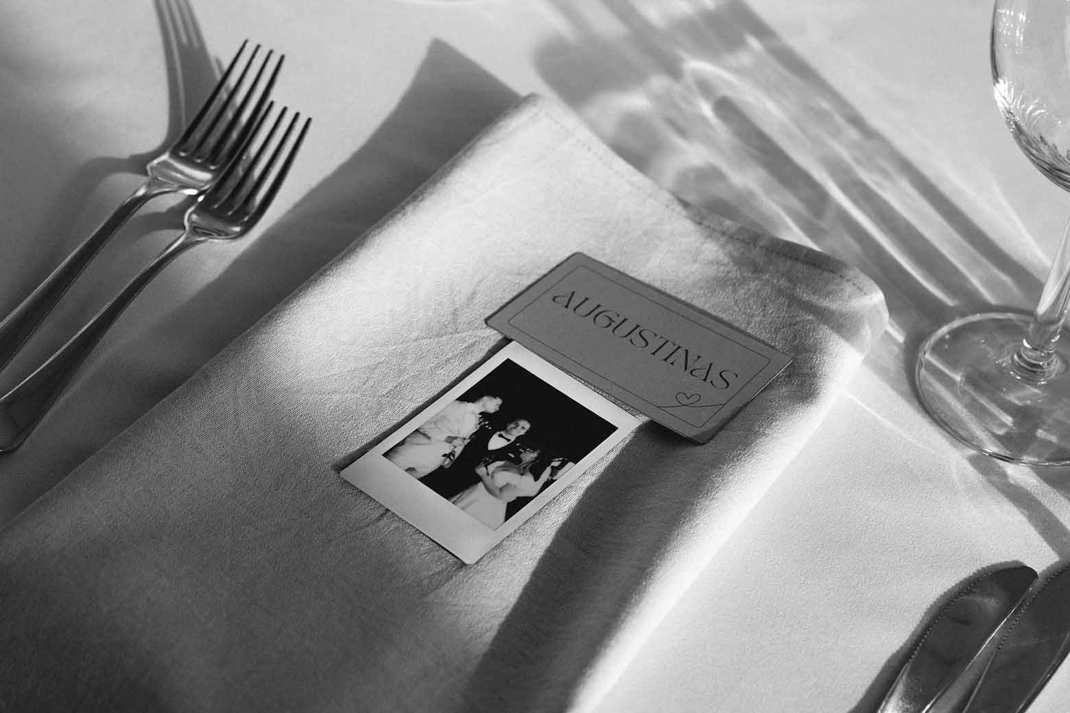 newlyweds gift for guests on table dyi magnets of picture together