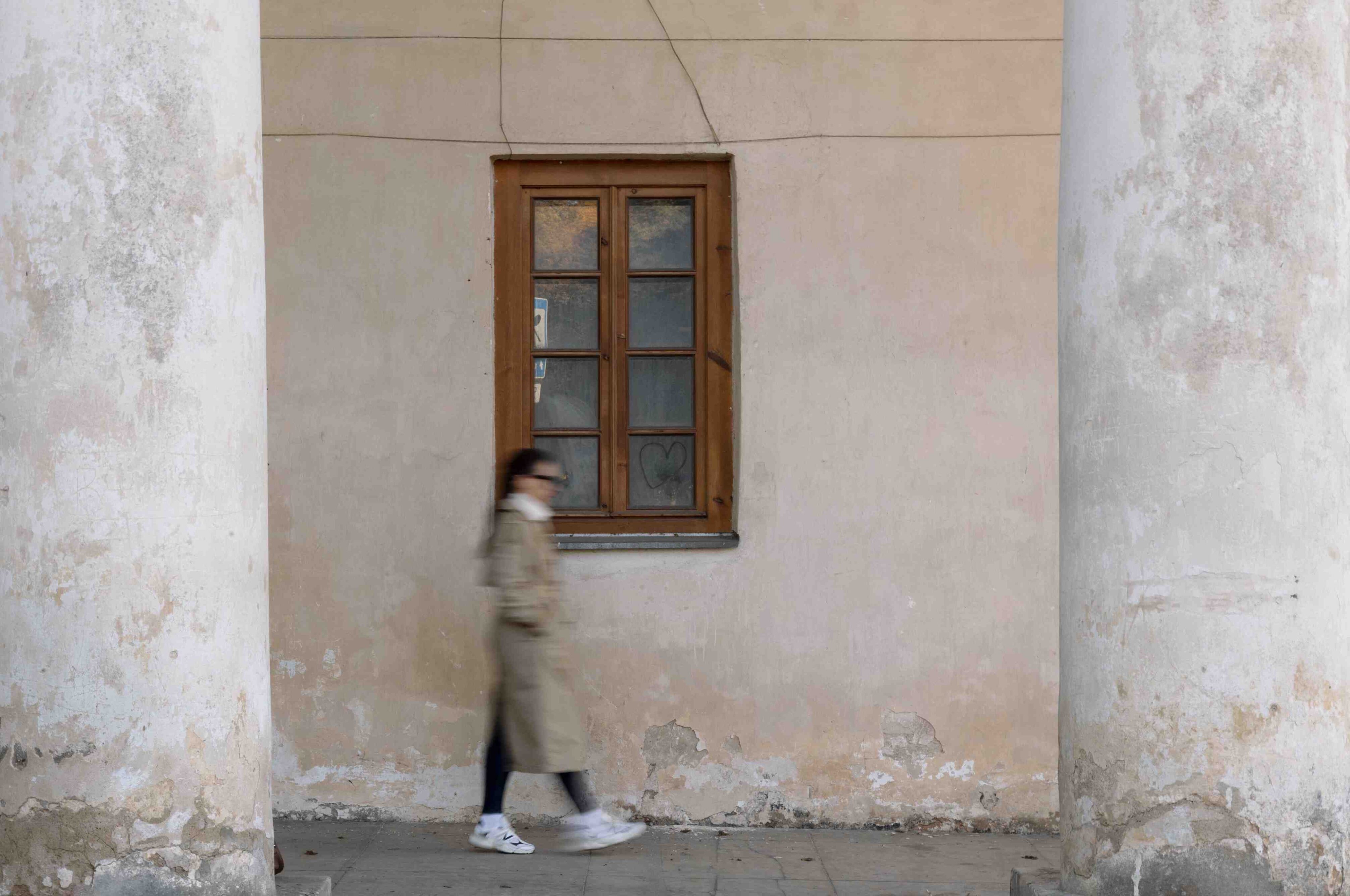 susiliejes kadras einant verkiu griuvesiai