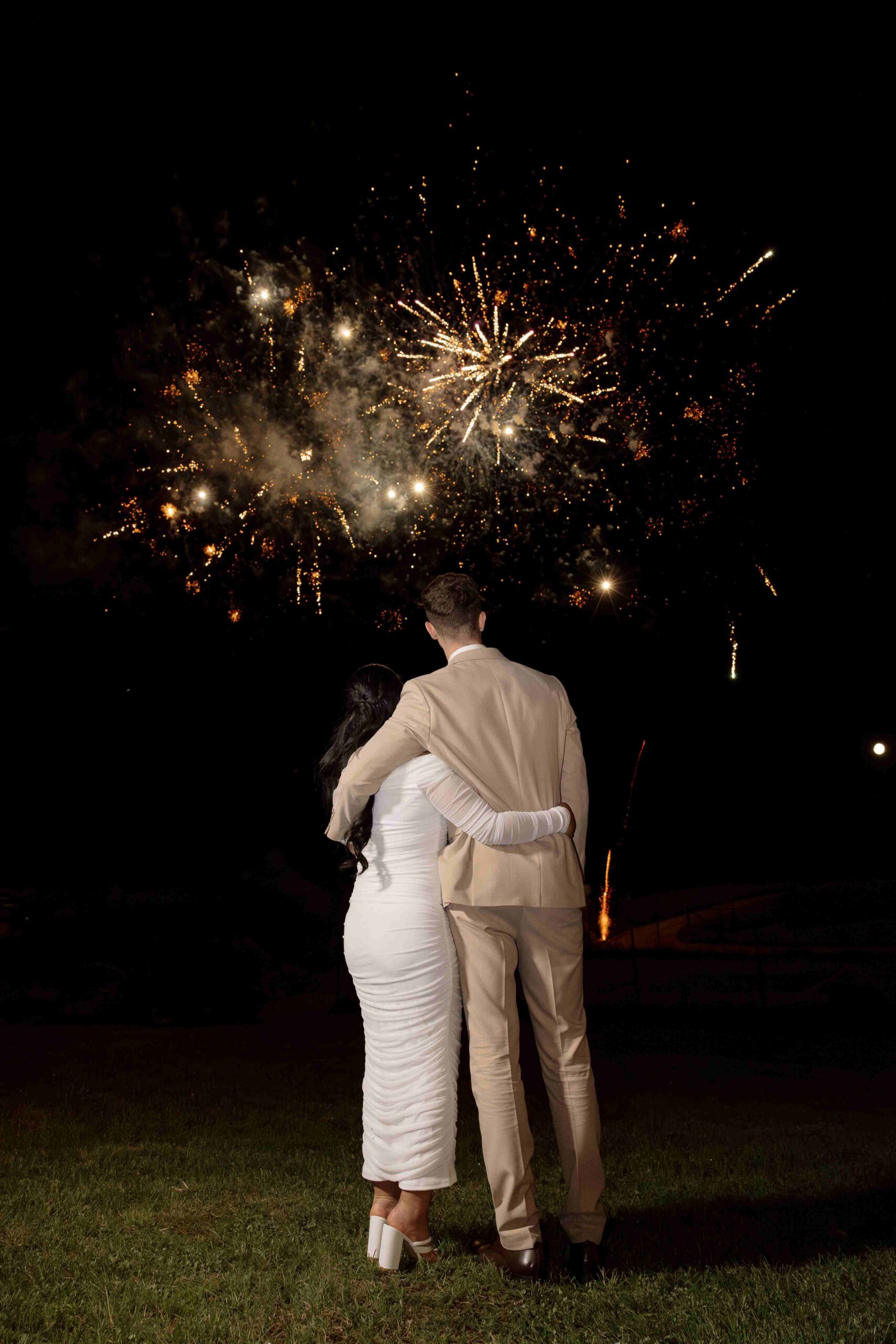 wedding fireworks for evening ending