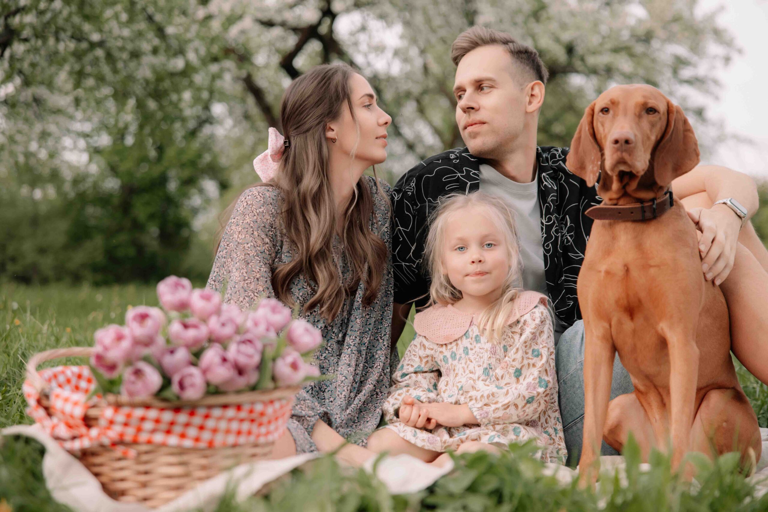 seimos fotosesija parke piknikas