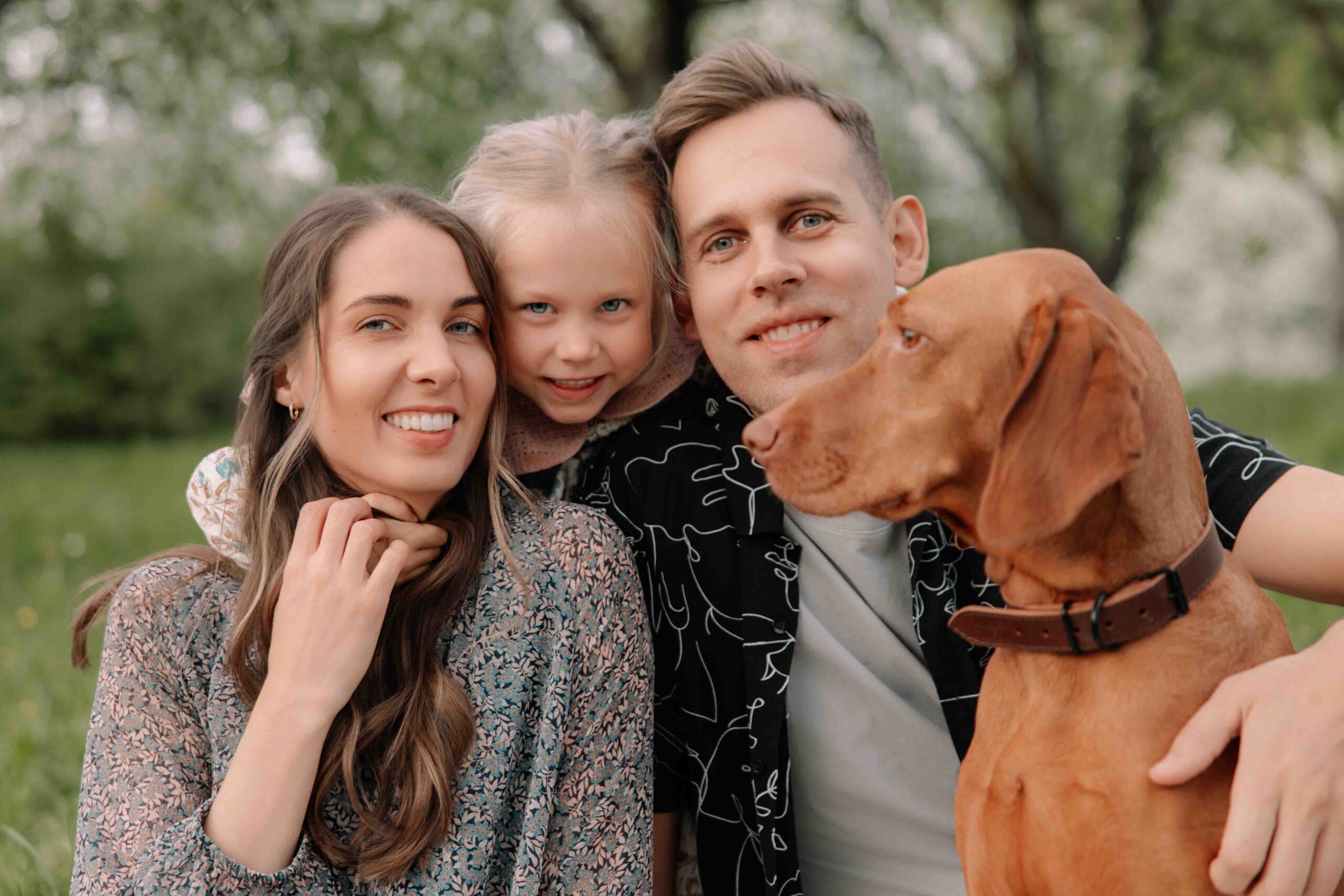 seimos portretas gamtoje su vižla