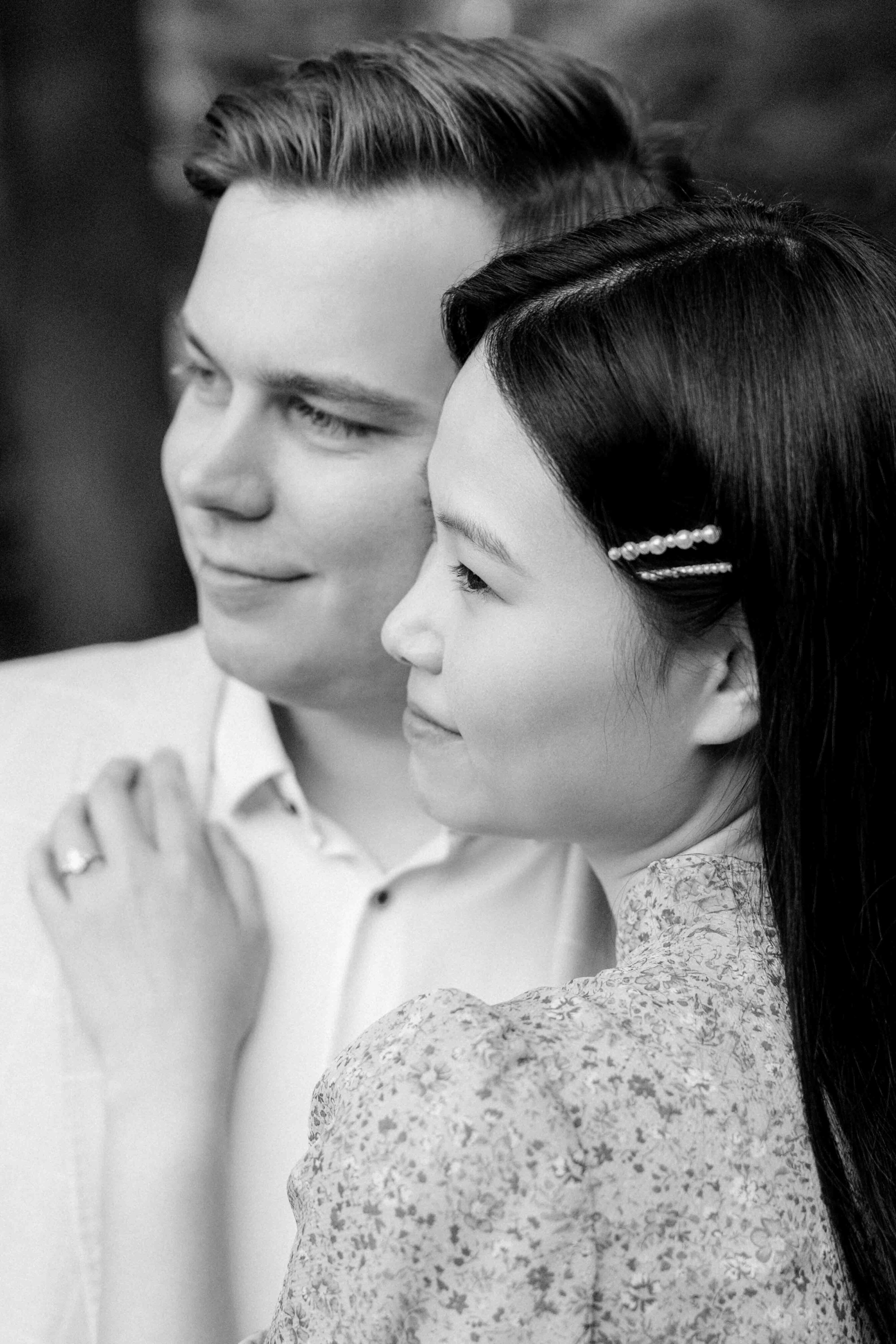 shy couples photoshoot korean style engagement