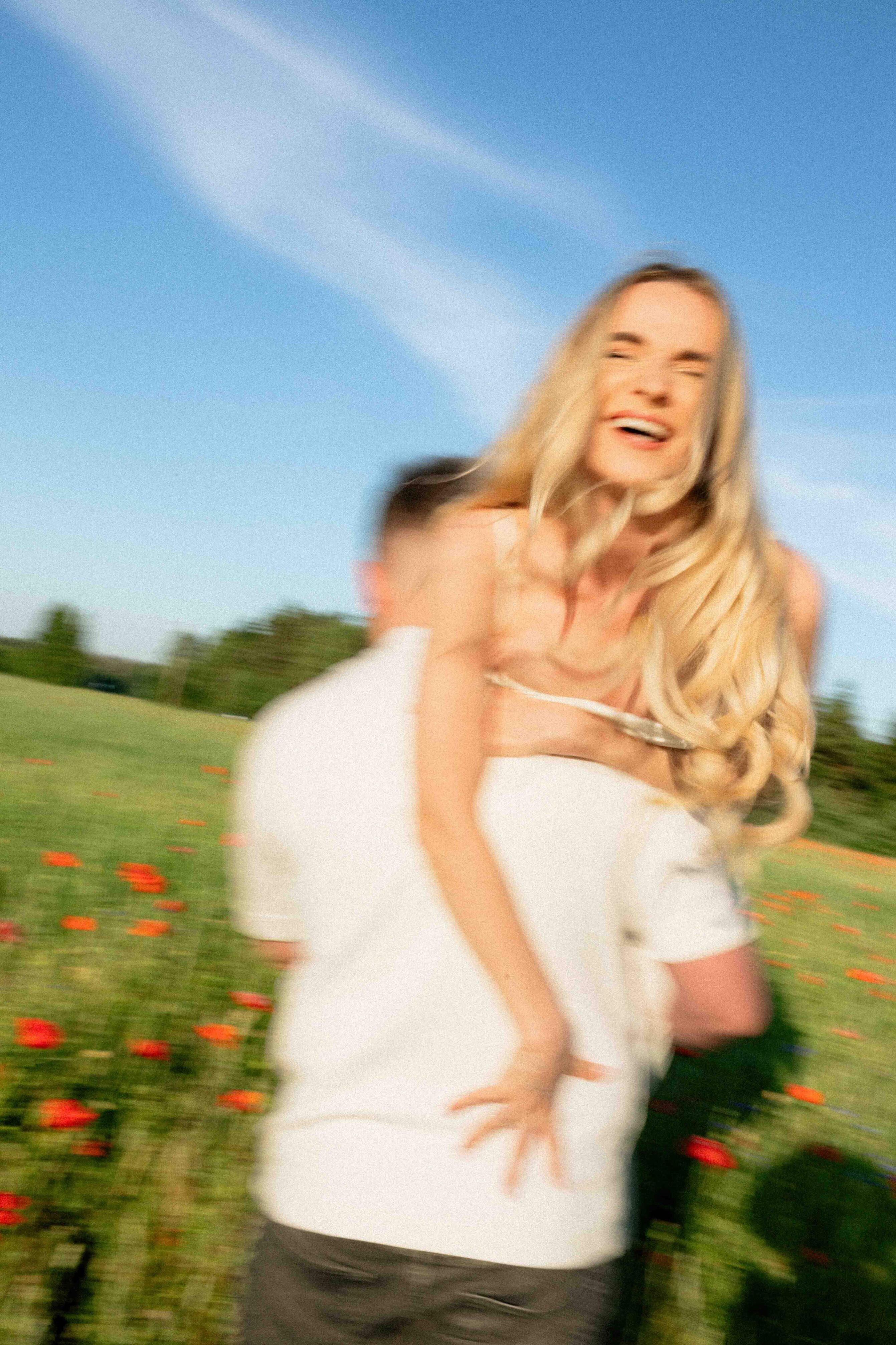 poppy field engagement photos