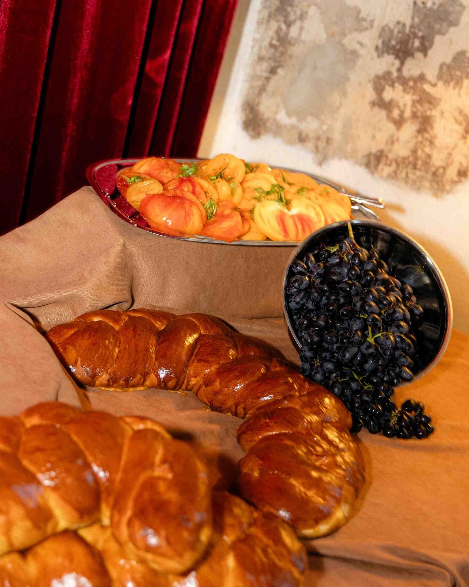 rustic wedding appetizer table decor
